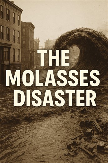 In 1919, a giant tank burst in Boston, releasing 2 million gallons of molasses. A 25-foot wave rushed through the streets at 35 mph. 21 people died, 150 were injured, and 25 horses were lost in the sticky flood. The disaster was so powerful it ripped buildings off their foundations — and for decades, locals swore the streets still smelled like molasses on hot days. #HistoryReel #ViralHistory #MolassesFlood #BostonHistory #WeirdHistory #DarkHistory #StoryTime #DidYouKnow #HistoryTok #USHistory | 