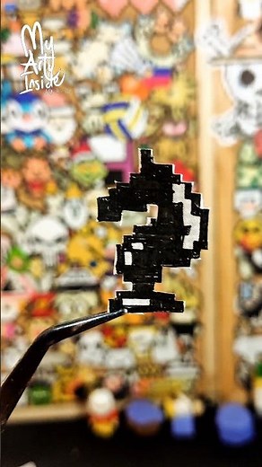 Chess Knight Pixel Art – Hand-Drawn on Paper ♞ | Step by Step Timelapse