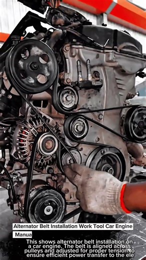 Alternator Belt Installation Work Tool Car Engine Manual #worktool