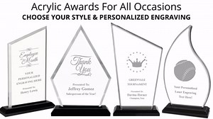 Amazon.com : Crown Awards Personalized 6" Billboard Skyline 10 Years of Service Acrylic Award, Custom Engraved 10 Years of Service Trophy, Prime : Sports & Outdoors