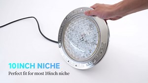 CAtArt 10 Inch Pool Light for Inground Pool (White), AC120V LED Pool Lights Suitable for 10 Inch Wet Niche, 35W, 50 Foot Cord