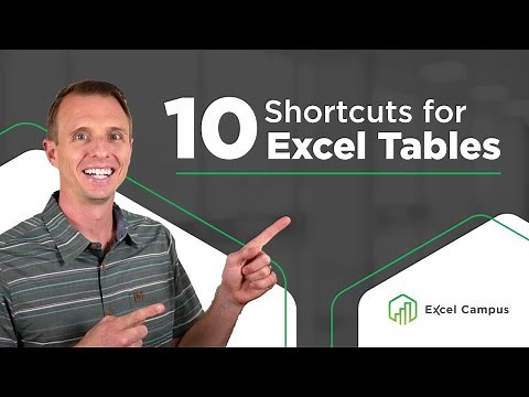 10 Essential Shortcuts for Excel Tables