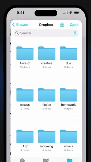 Connect iA Writer for iOS to Dropbox