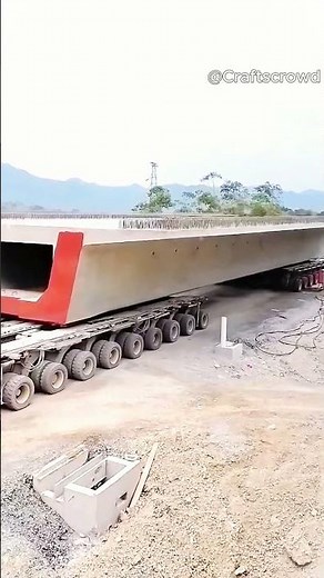The Operation Methods of Bridge Transport Vehicles #youtubeshorts #trending #shortvideo #Vehicles