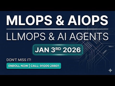 MLOps & AIOps Complete Course 2026 | From Zero to Production | Live Training Starts Jan 3rd