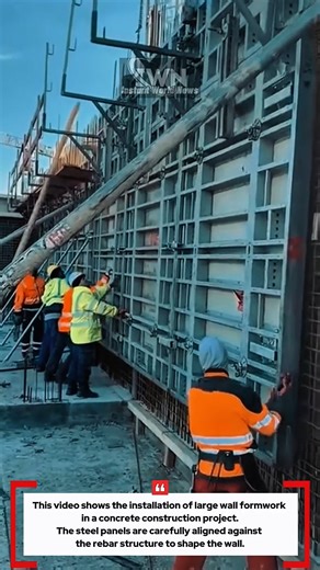 How Massive Concrete Walls Are Formed on Construction Sites! #innovation