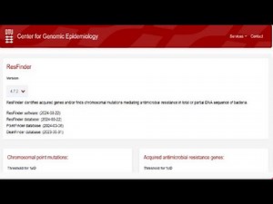 Tutorial ResFinder