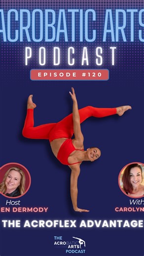 Acrobatic Arts Inc on Instagram: "🎙️ In this special episode, Loren and Carolyn team up to co-host a conversation all about AcroFLEX Acrobatic Arts’ newest workshop designed to change the way teachers approach flexibility training. They dive into the spark behind AcroFLEX, the research that fueled its creation, and who it serves. You’ll hear how the F.L.E.X. method equips teachers with practical, safe, and adaptable tools to build both strength and range in their dancers. If you’ve ever wondere