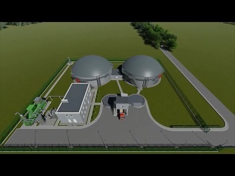 Biogas plant, classic CSTR technology