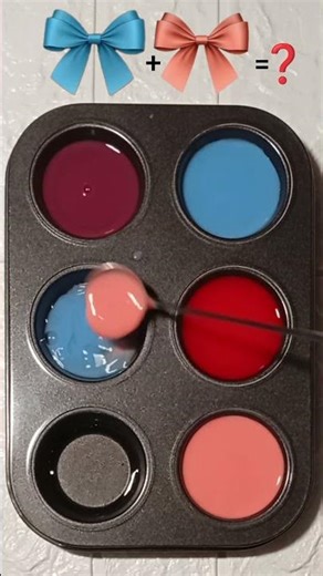 Mixing Blue, Red & Peach 🎨 | 3 Beautiful color mixing combinations ✨ #artshorts #viral