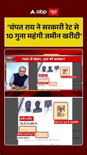 Ram Mandir Chori | Sandeep Chaudhary: 'चंपत राय ने सरकारी रेट से 10 गुना महंगी जमीन खरीदी' #shorts