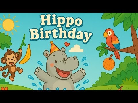 Hippo Birthday – Fun Jungle Birthday Song for Kids | Cartoon Story Animation