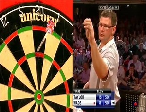 Is this the greatest dart to ever win a match? Watch the incredible penultimate leg between Phil Taylor and James Wade in the 2008 World Matchplay, before Taylor's incredible bullseye 132 finish to win it. | Professional Darts Corporation