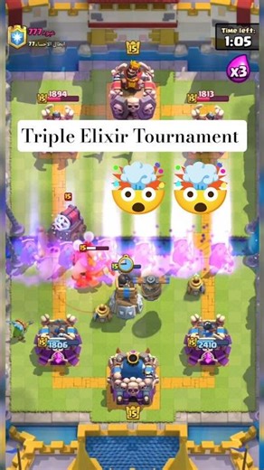 Triple Elixir Tournament GAMEPLAY 🤯 | clash royale | #shorts #clashroyale #viralvideo