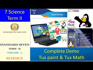 7 Science ll Term - 2 ll Digital Painting - Complete Demo of Tux Paint and Tux Math