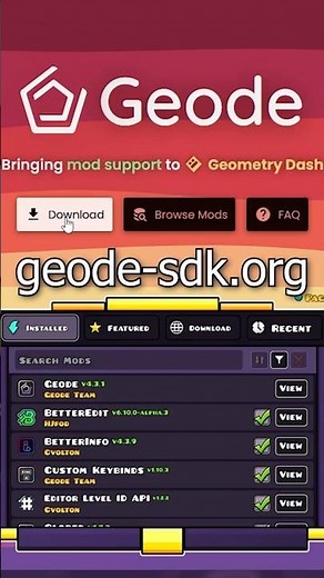 HOW to Install MODS in Geometry Dash with GEODE