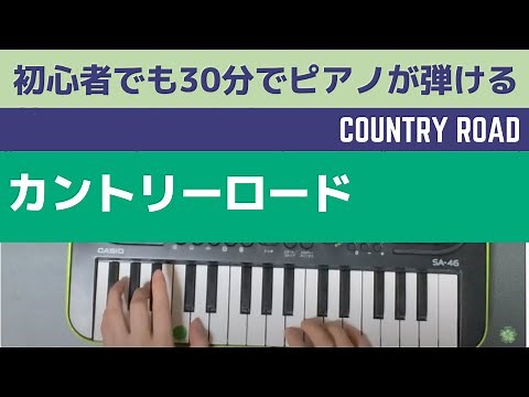 「カントリーロード」初心者でも30分で両手で弾ける！CASIOミニキーボードSA-46/弾いてみた/ピアノレッスン/ピアノ/楽譜つき