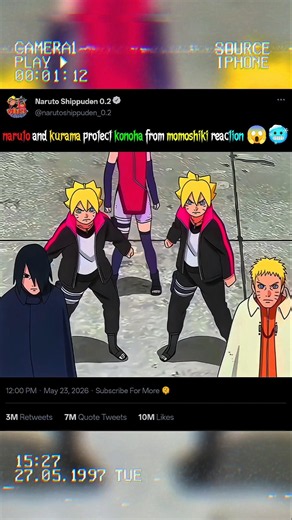 naruto and kurama protect konoha from momoshiki reaction #kushina #minato #himawari #boruto #naruto