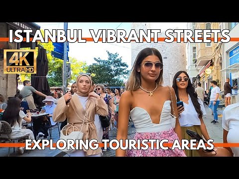 Beautiful & Touristic Istanbul Streets Walking Tour 4K UHD: Istiklal Street, Galata Tower, Karaköy