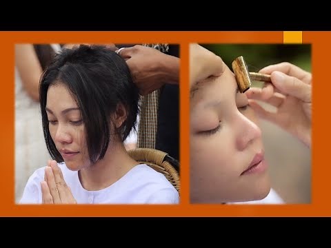 Thai Celebrity Haircut and Head Shave to Become Temporary Nun
