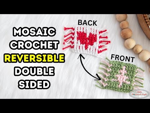 How to Overlay Mosaic Crochet a DOUBLE-SIDED REVERSIBLE Project with Different Image Front and Back