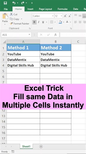Excel Trick | Fill 3 Cells Data in Multiple Cells (2 Easy Methods)