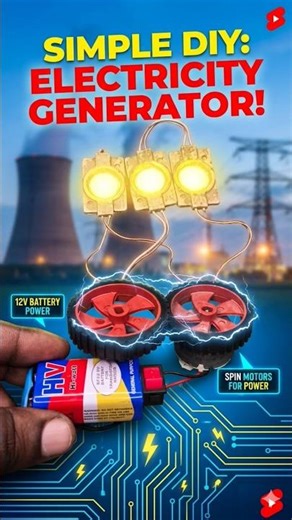 😮Diy Electricity Generator⚡#shorts #electronic