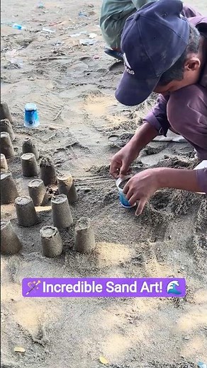 🪄Incredible Sand Art! 🌊 Kids’ Next-Level Creativity With Sand Moulds!