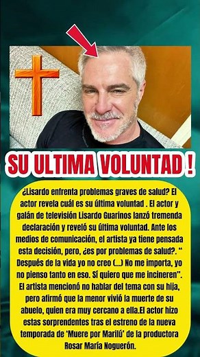 ¿Lisardo enfrenta problemas graves de salud? El actor revela cuál es su última voluntad: