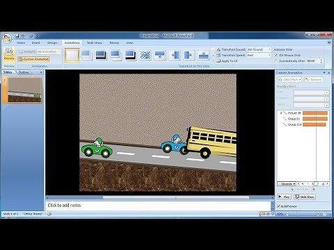 Powerpoint training |How to Create Custom Animations of Cars and Buses in PowerPoint