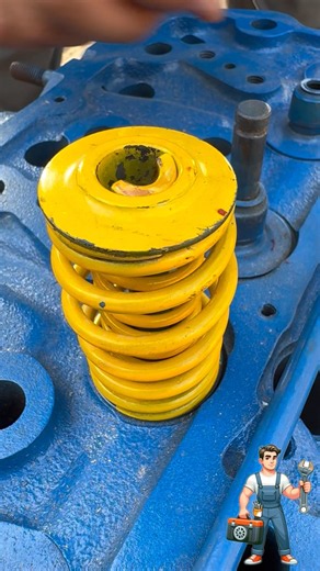 Satisfying Valve Spring Install 💛 #automobile #mechanic #mechanical #engineering #skills #shorts