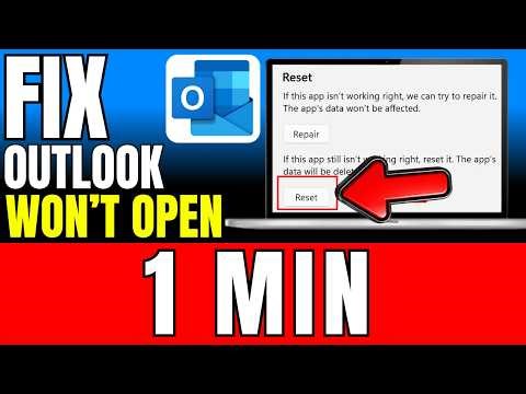 How To Fix Outlook Won't Open 2026 (Fast And Easy)