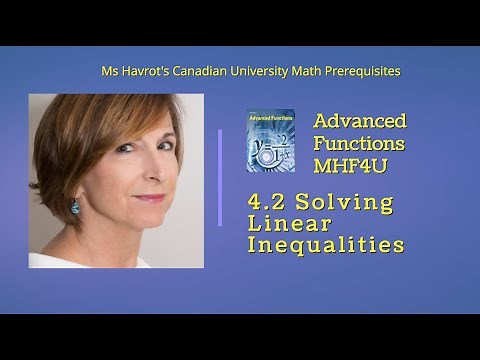 Advanced Functions 4.2 Solving Linear Inequalities