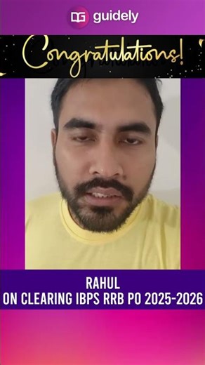 Guidely's Mock Test and Bundle PDF Helped Rahul Crack the RRB PO 2025 Exam | Congratulations