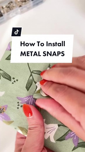 ✨How To Attach Metal Snaps✨ Upgrade your makes to the next level with metal snaps! Here’s how-to! 🤍 #sewingtok #sewing #handmade #diyfashion #fabric #metalsnap #sewingtutorial #saramadeincanada #sewingyoutuber