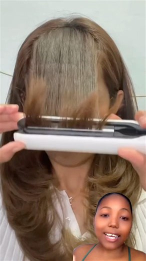 Idea for butterfly-style side bangs 😱 #hairstyles #reelsfb #fyy #shorts