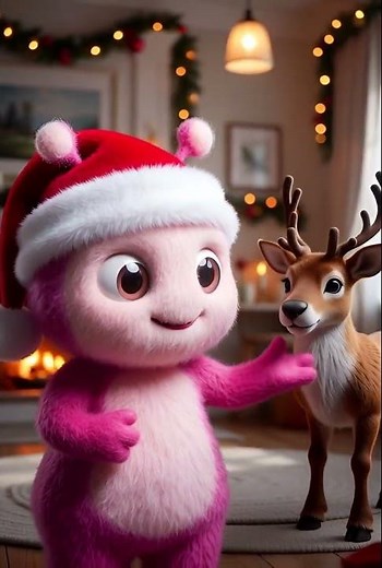 A Reindeer | 🎄 Christmas Words for Kids – Learn English with PinkiLingo! 🎁✨
