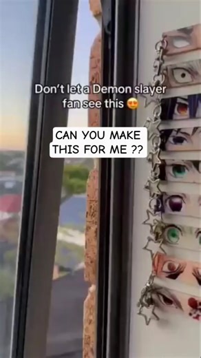DEMON SLAYER EYES KEY CHAIN 😀#otaku #anime #craft #shorts