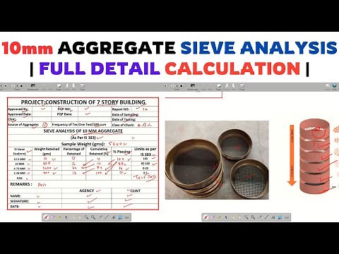 10MM AGGREGATE TEST | IS 383 || SIEVE ANALYSIS/GRADATION TEST | FULL DETAIL CALCULATION @CIVIL_VLOG