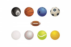 Sports Ball PNG Clipart Bundle | 10 Athletic Icons | Transparent Background | Instant Digital Download - Etsy