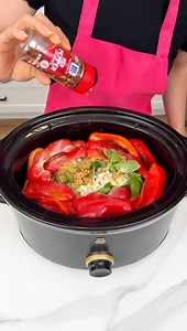 Easy crockpot dinner Amy L makes a creamy tomato soup in my slow cooker using tomatoes, onions, basil, red bell peppers, and chicken broth. | Anyone Can Cook