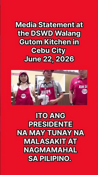 PBBM ANG TUNAY NA NAGMAMAHAL SA PILIPINO.