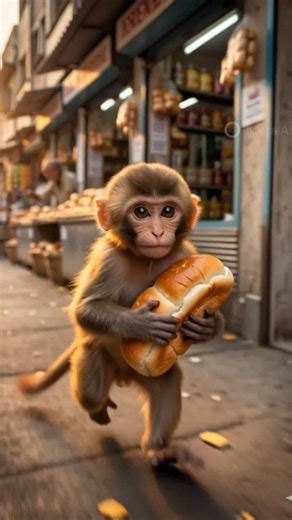 The Cute helping monkey 🐒