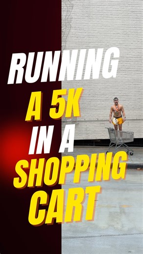 Jacob Abrams Cohen on Instagram: "Day 59: Running a 5k Random 5K Everyday until 250K followers Running a 5K in a shopping cart 🛒 🛍️ 🏃 Let’s make Fitness less serious and have fun ♐️⚡️🤝 #5k #challenge #Running #runner #comedy"