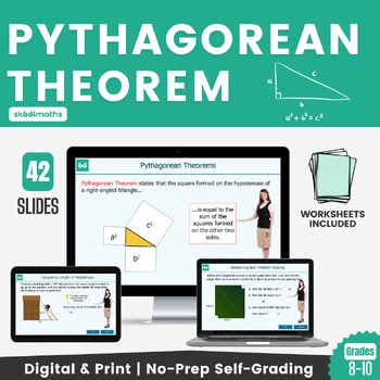 Pythagorean Theorem - 8th Grade Math Digital Lesson & Self-Marking CCSS 8.G.B.6