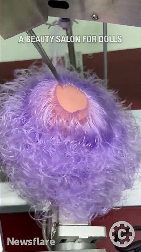 The Surreal Process of Sewing Hair to Dolls in a Factory 🧵✨