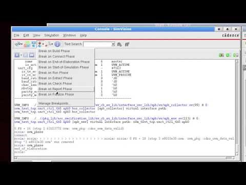 SimVision UVM Toolbar and Message Hyperlinks