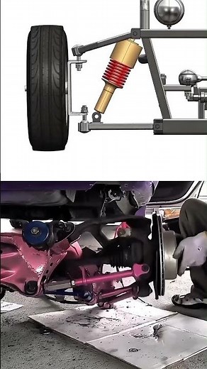 How Double Wishbone Improves Ride Comfort || Why Sports Cars Use Double Wishbone Suspension #shorts
