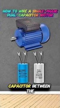 How to Wire a Single-Phase Dual-Capacitor Motor (Forward & Reverse Made Simple)⚡️ #motorcapacitor