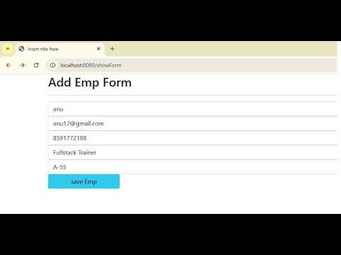 Insert Data in Spring Boot with Thymeleaf (Step-by-Step CRUD Guide) | Spring Boot Thymeleaf CRUD